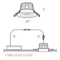 Dals Lighting Element 6-Inch Round Indoor/Outdoor Regressed  Down Light RGR6-CC-BK